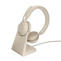 Беспроводная Bluetooth гарнитура Jabra EVOLVE2 65 Link380a UC Stereo Stand Beige (26599-989-988) - Продажа и настройка Avaya, Gigaset, Snom, Yealink.