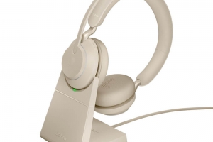 Беспроводная Bluetooth гарнитура Jabra EVOLVE2 65, Link380a UC Stereo Stand Beige (26599-989-988) - Продажа и настройка Avaya