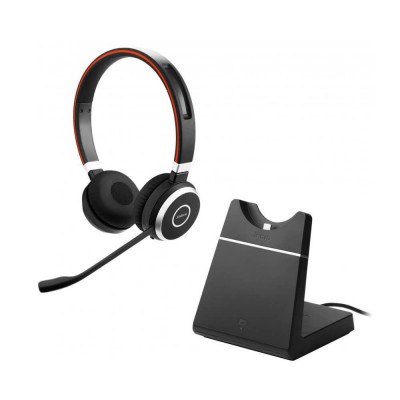 Беспроводная Bluetooth гарнитура Jabra EVOLVE 65 Charging Stand, Link360, Stereo MS (6599-823-399) - Продажа и настройка Avaya