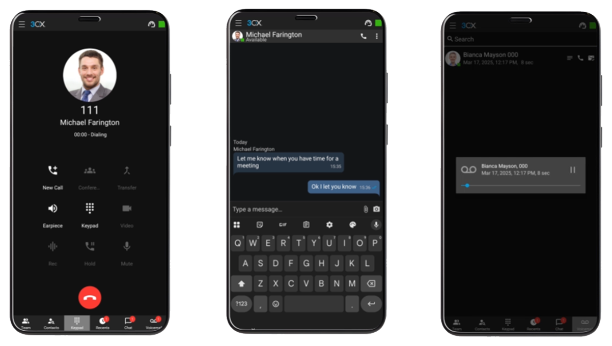 Мобильное приложение 3CX для Android